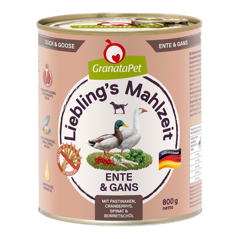 GranataPet Liebling's Mahlzeit Ente und Gans 6x800g