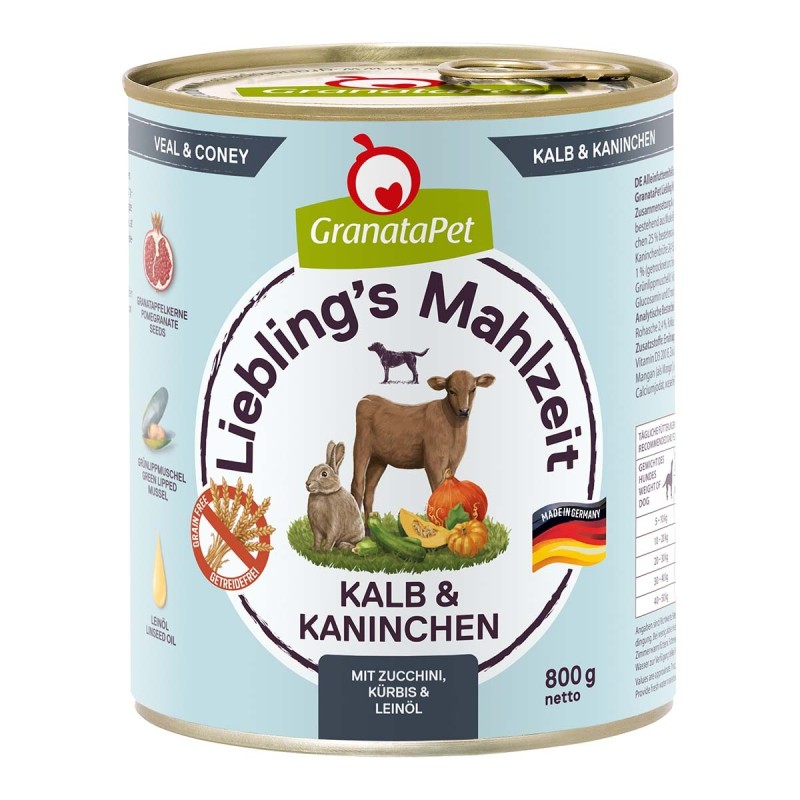 GranataPet Liebling's Mahlzeit Kalb und Kaninchen 6x800g