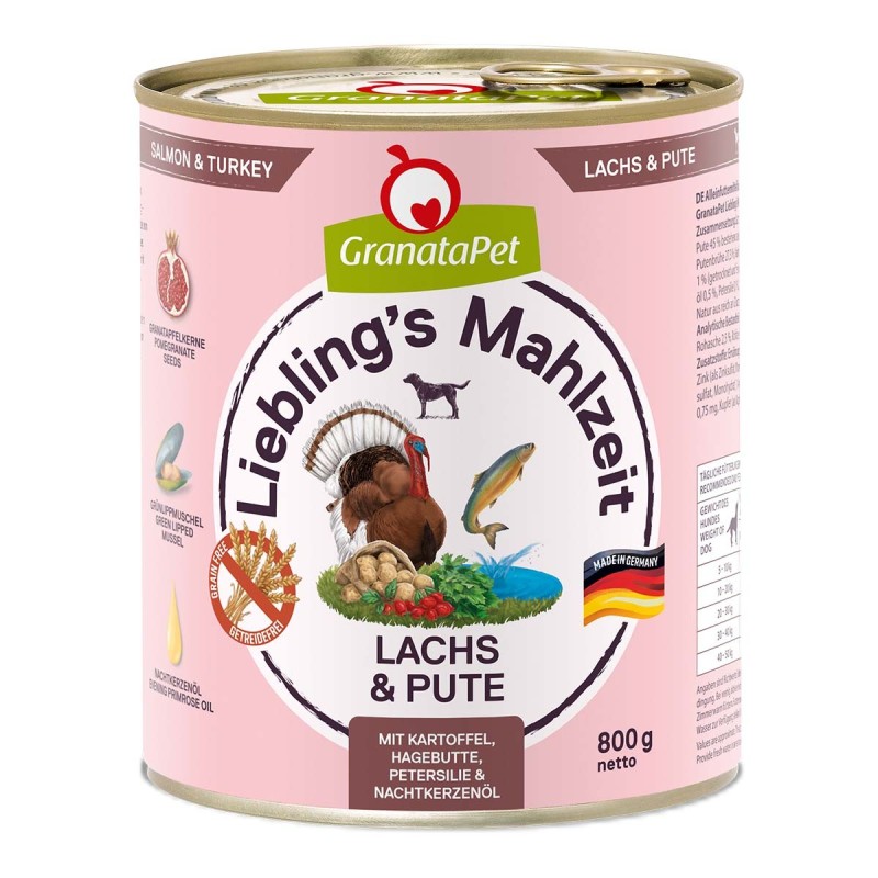 GranataPet Liebling's Mahlzeit Lachs und Pute 6x800g