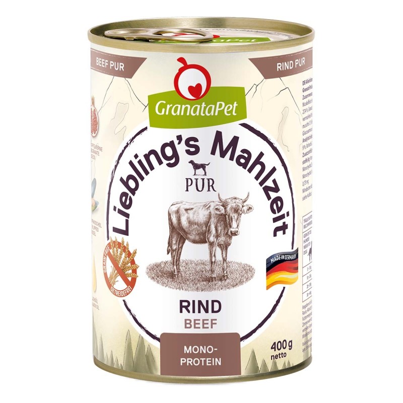 GranataPet Liebling’s Mahlzeit Rind PUR 6x400g