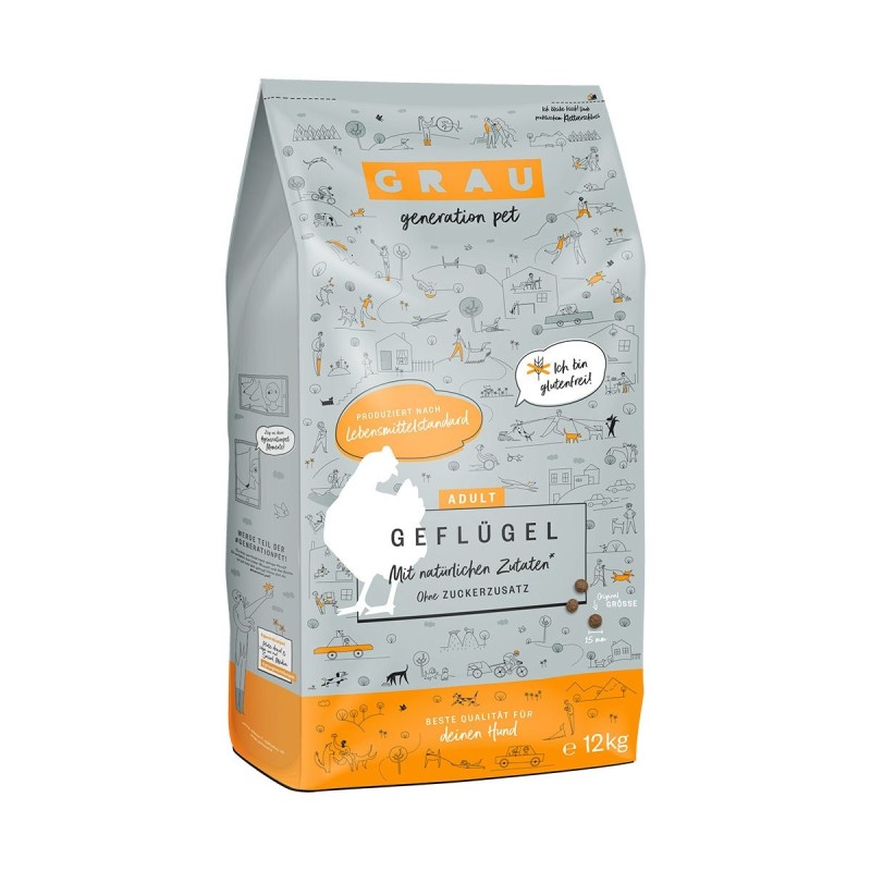 GRAU Hund Adult Geflügel 12kg