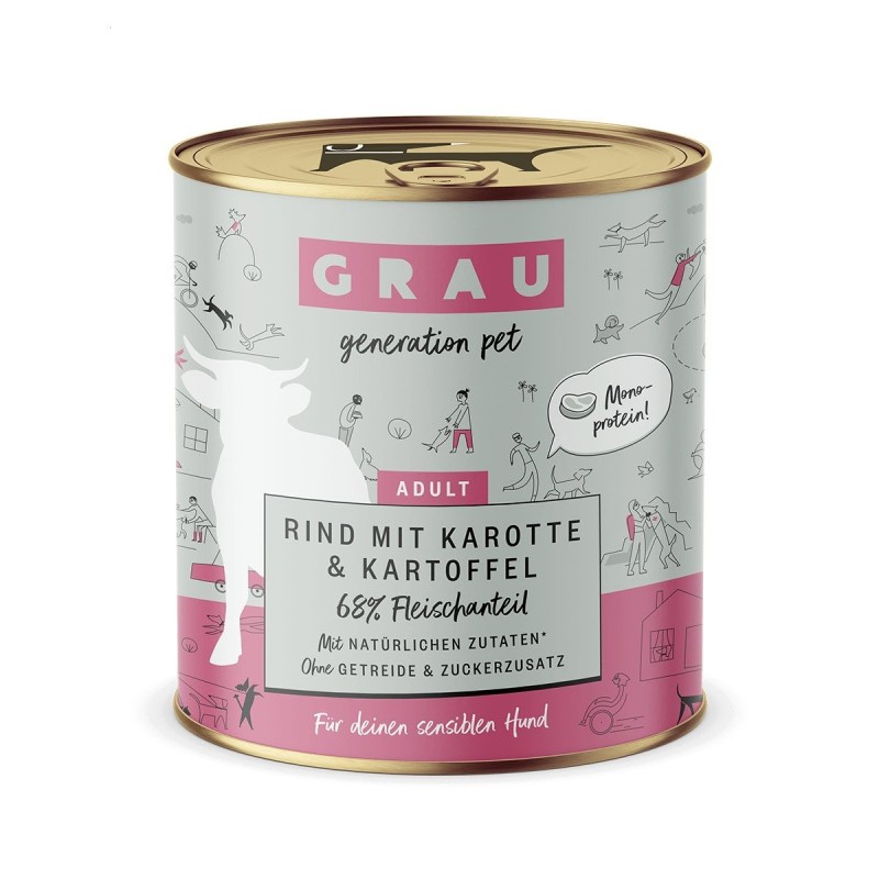 GRAU Rind mit Karotte / Kartoffel 6x800g