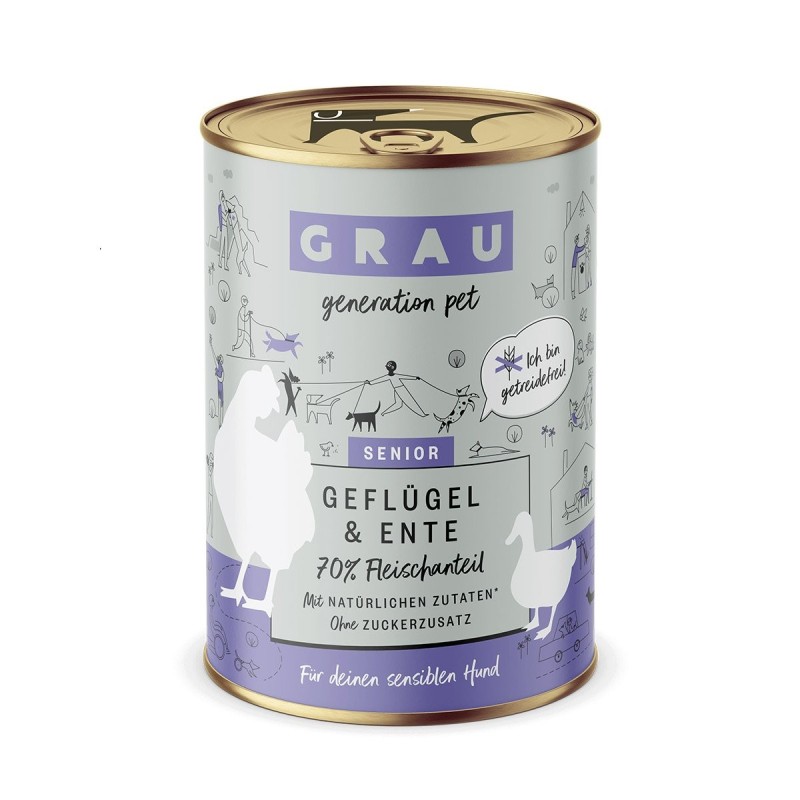 GRAU Senior Geflügel / Ente 6x400g