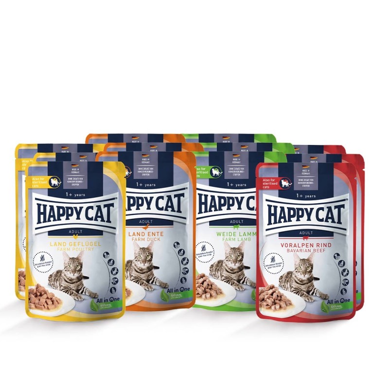 Happy Cat Pouches Mischtray 1 12x85g