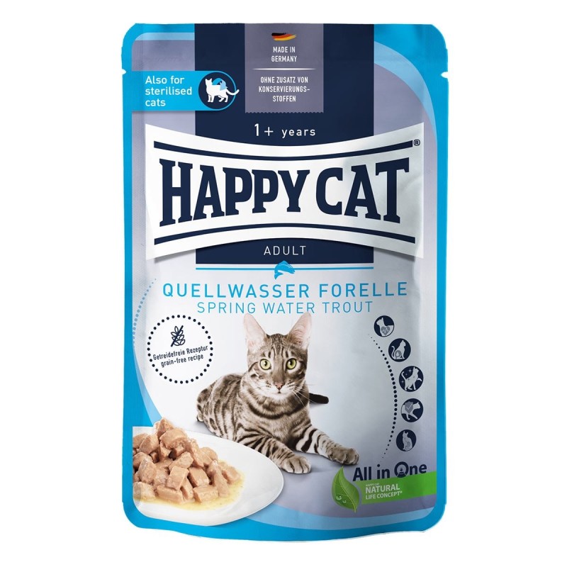 Happy Cat Meat in Sauce Quellwasser Forelle 12x85g