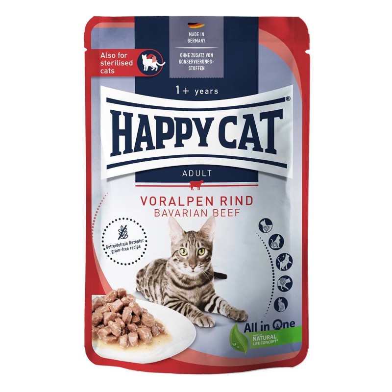 Happy Cat Meat in Sauce Voralpen Rind 12x85g