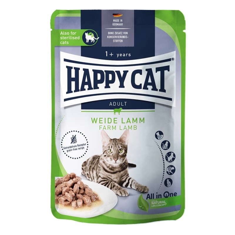 Happy Cat Meat in Sauce Weide Lamm 12x85g