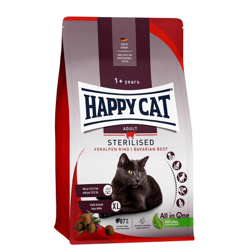 Happy Cat Sterilised Adult Voralpen Rind 1,3kg