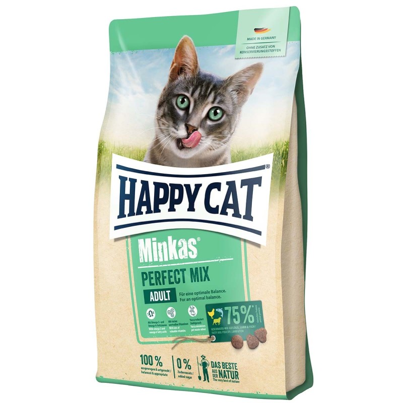 Happy Cat Minkas Perfect Mix Geflügel, Fisch / Lamm 10kg