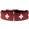 Hunter Swiss Halsband rot/schwarz 42/S-M