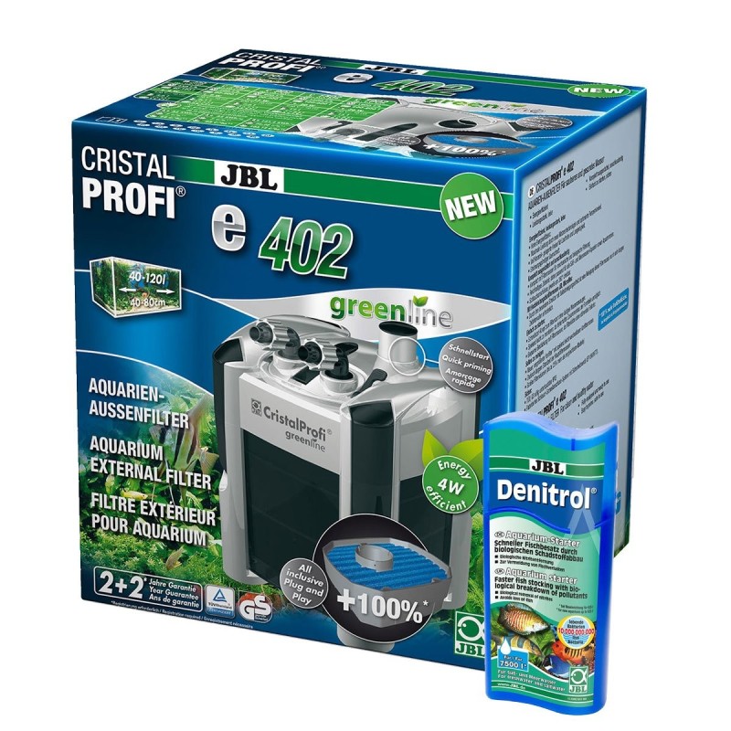 JBL CristalProfi e402 greenline und  Denitrol 250ml gratis