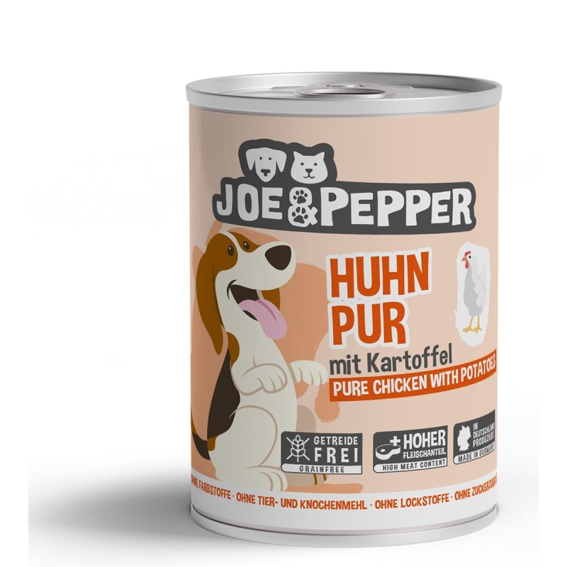 Joe / Pepper Dog Huhn pur mit Kartoffeln 6x400g