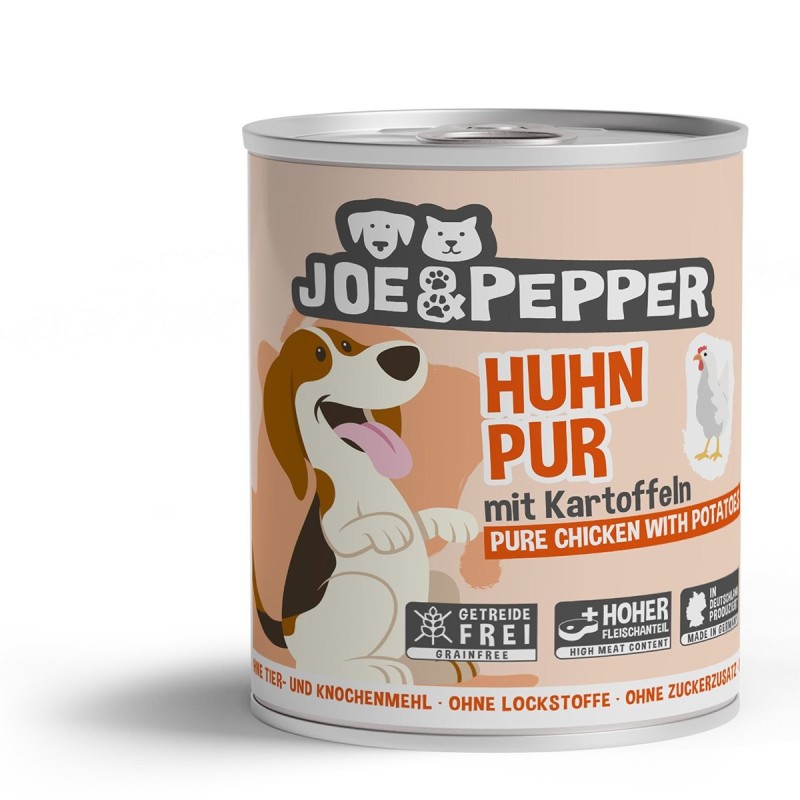 Joe / Pepper Dog Huhn pur mit Kartoffeln 6x800g