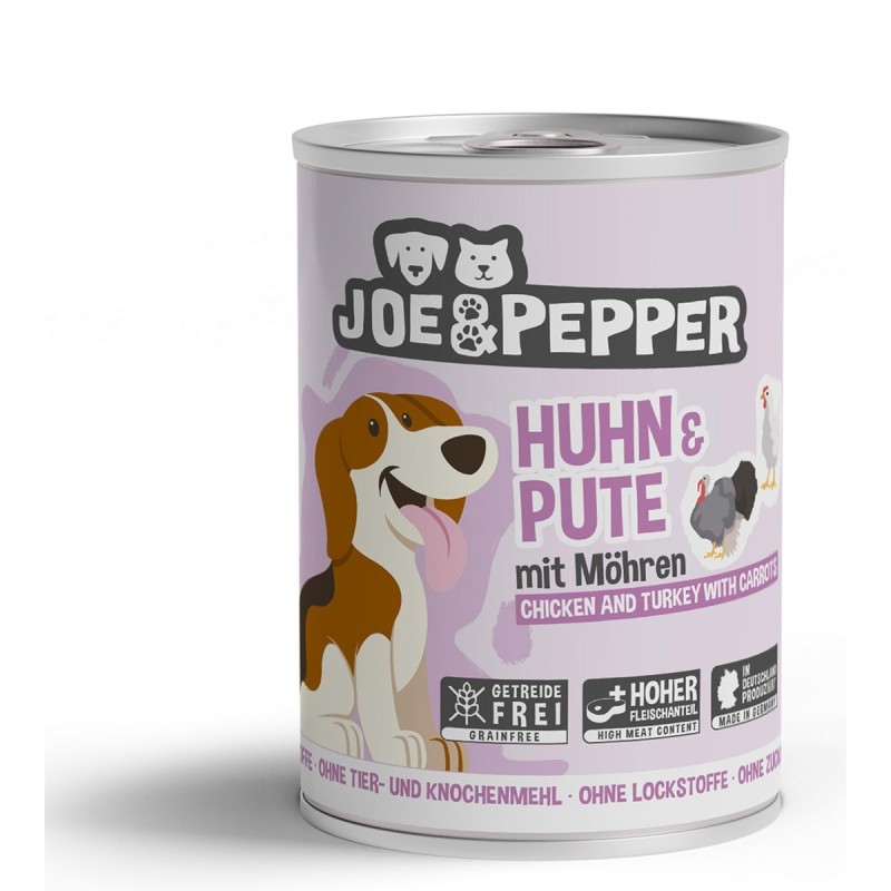 Joe / Pepper Dog Huhn / Pute mit Möhren 6x400g