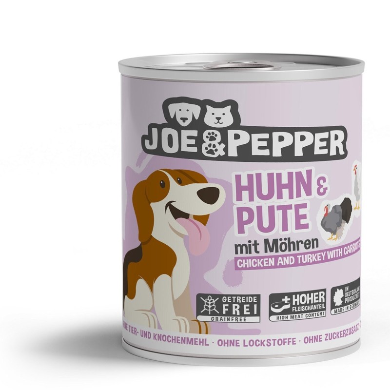 Joe / Pepper Dog Huhn / Pute mit Möhren 6x800g