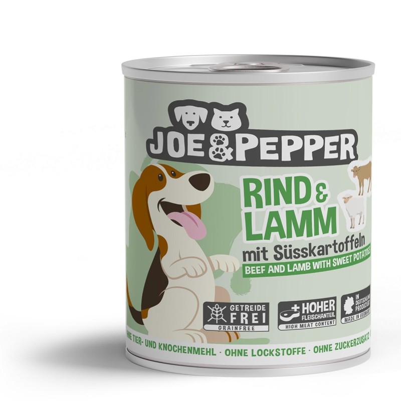 Joe / Pepper Dog Rind / Lamm mit Süßkartoffeln 6x800g