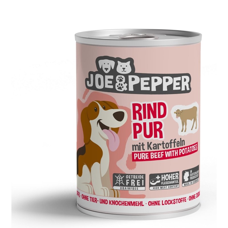 Joe / Pepper Dog Rind pur mit Kartoffeln 6x400g