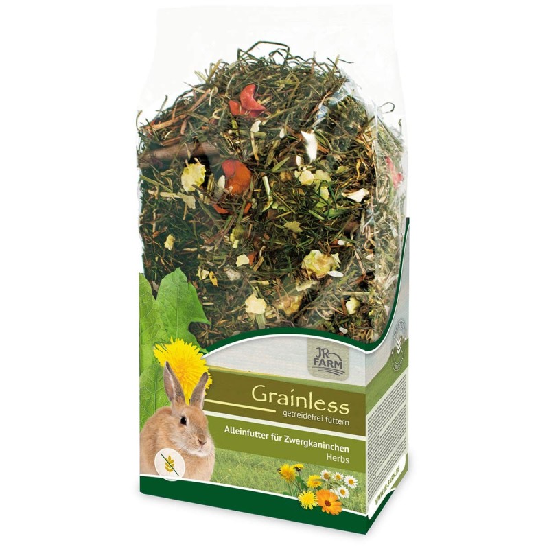 JR Farm Grainless Herbs Zwergkaninchen 400g