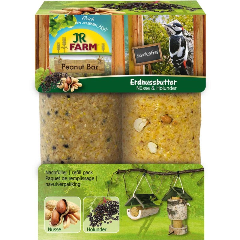 JR Farm Peanut Bar 2er Pack Nüsse / Holunder 700g