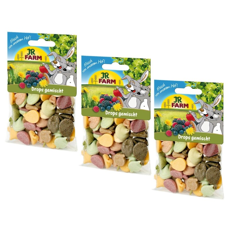 JR Farm Gemischte Drops Nagersnack 3x75g