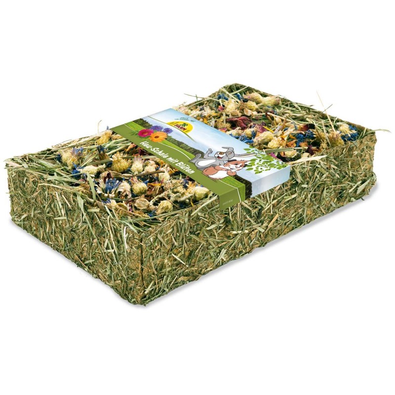 JR Farm Heu-Schale mit Blüten 100g