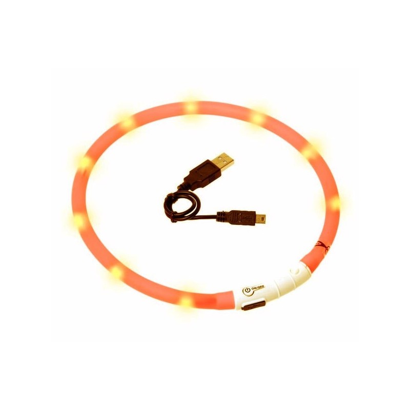 Karlie Visio Light LED Leuchthalsband orange