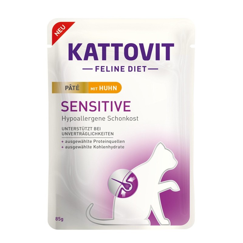 Kattovit Sensitive Paté mit Huhn 10x85g