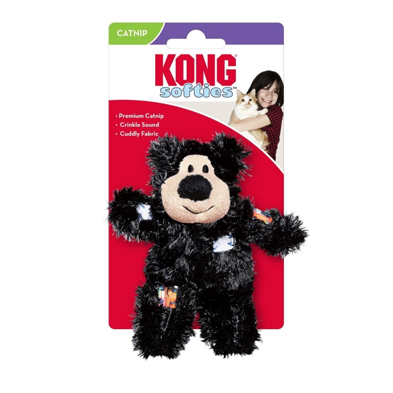 KONG Katzenspielzeug Softies Patchwork Bär