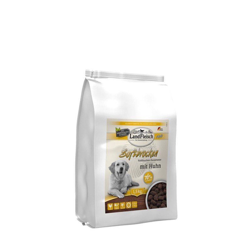 Landfleisch Dog Softbrocken mit Huhn 1,5kg