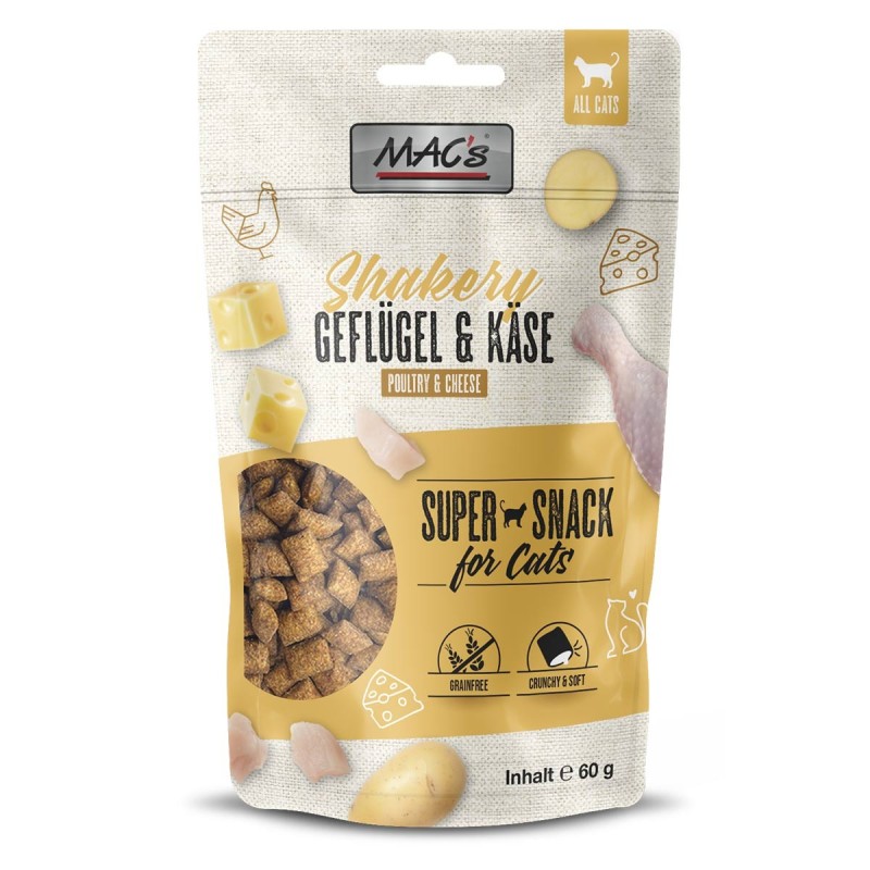 MAC's Cat Shakery Snacks Geflügel / Käse 3x60g