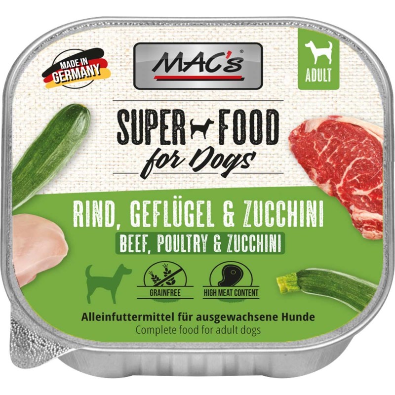 MAC's Dog Rind, Geflügel / Zucchini 10x150g