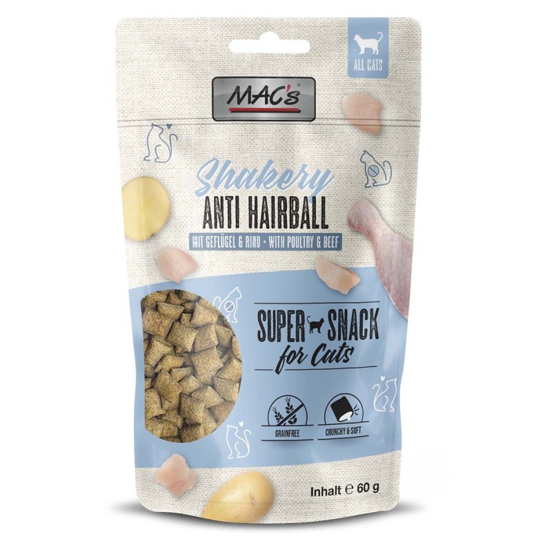 MAC's Cat Shakery Anti-Hairball Snacks 3x60g