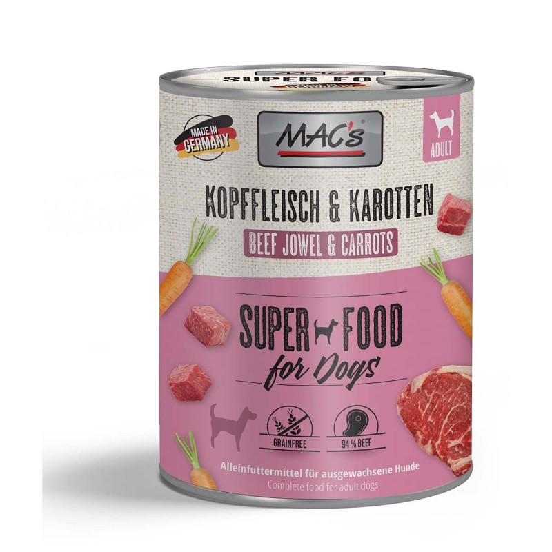 MAC's Dog Kopffleisch und Karotten 12x800g