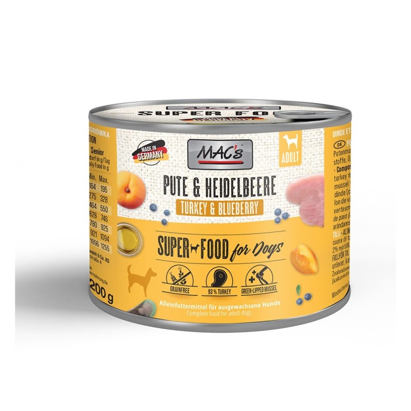 MAC's Dog Pute und Heidelbeeren 6x200g