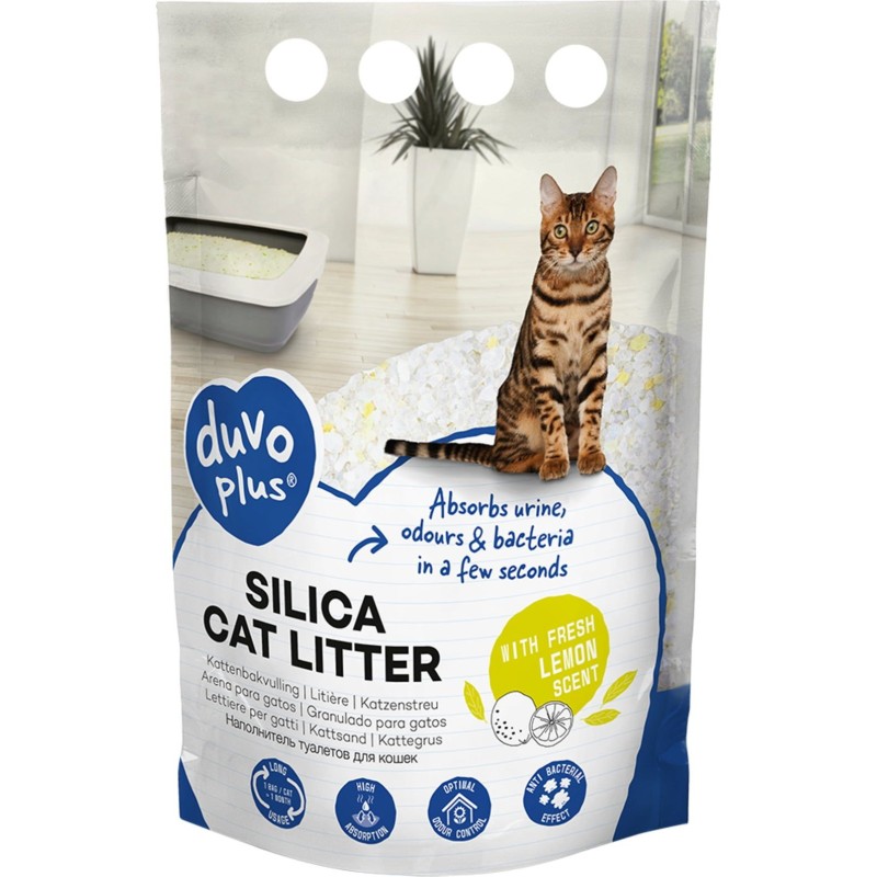 Duvoplus Premium Silica Katzenstreu Zitronenduft - 5 l