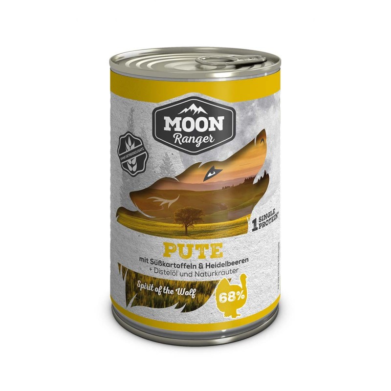 MOON Ranger Pute mit Süßkartoffeln und Heidelbeeren 6x400g