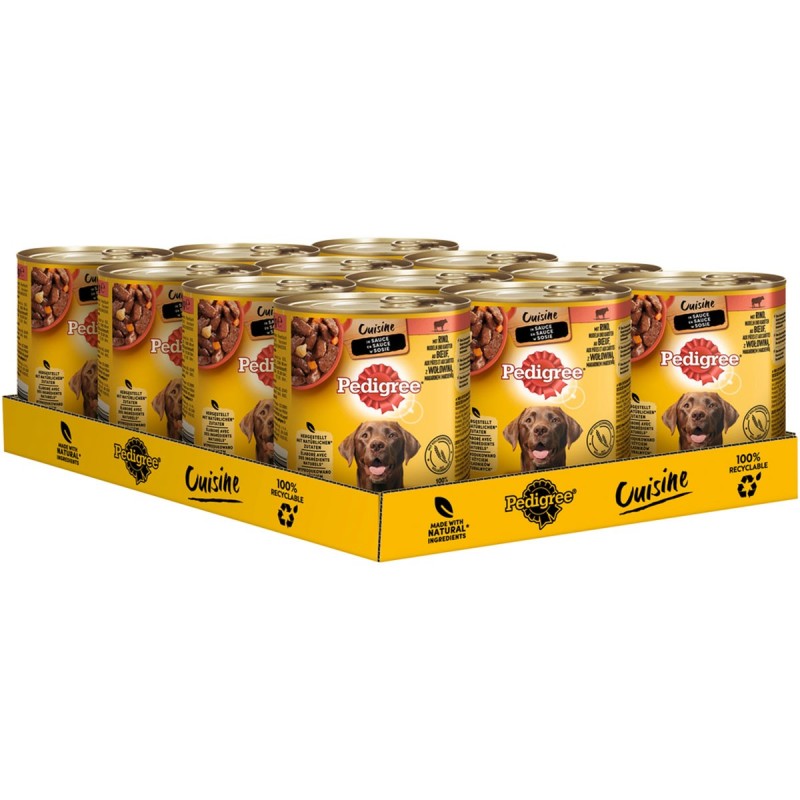 PEDIGREE Cuisine Sauce Rind, Nudeln, Karotten 12x800g