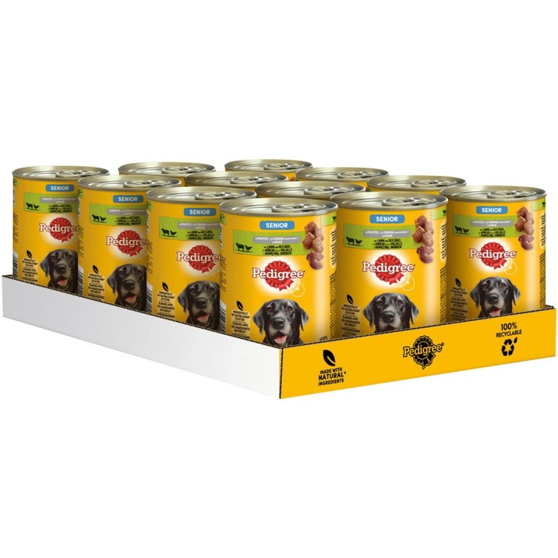 Pedigree Senior mit Lamm und Geflügel in Pastete 12x400g