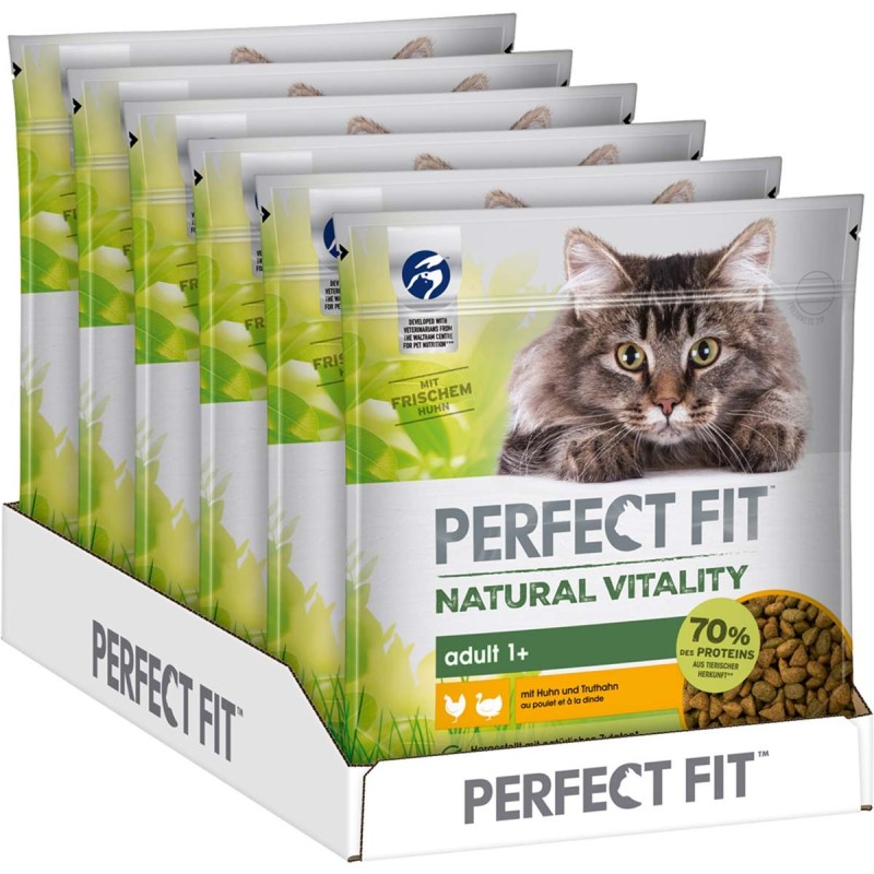 PERFECT FIT™ Katze Natural Vitality Adult 1und  mit Huhn und Truthahn 6x650g