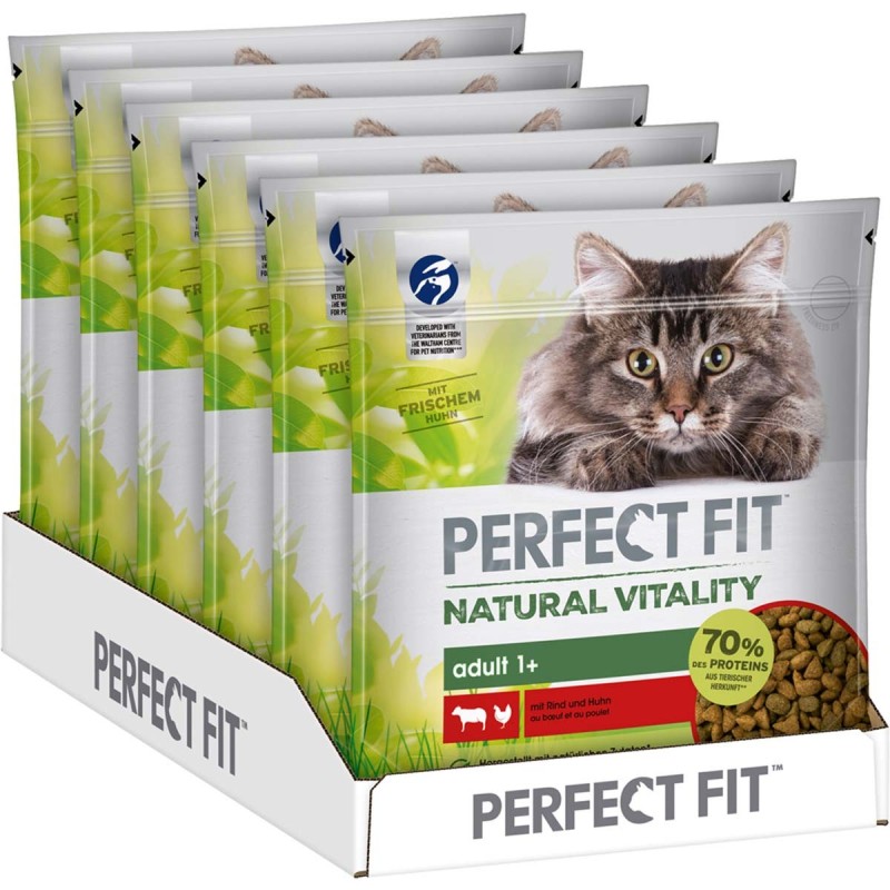 PERFECT FIT Katze Natural Vitality Adult 1und  mit Rind und Huhn 650g