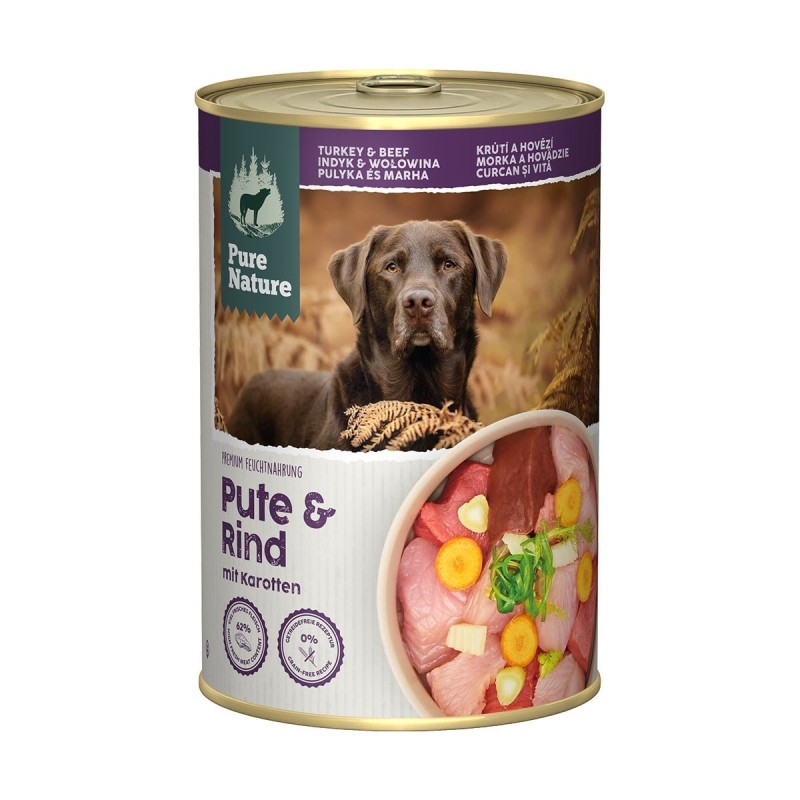 Pure Nature ADULT Pute / Rind mit Karotten 6x400g