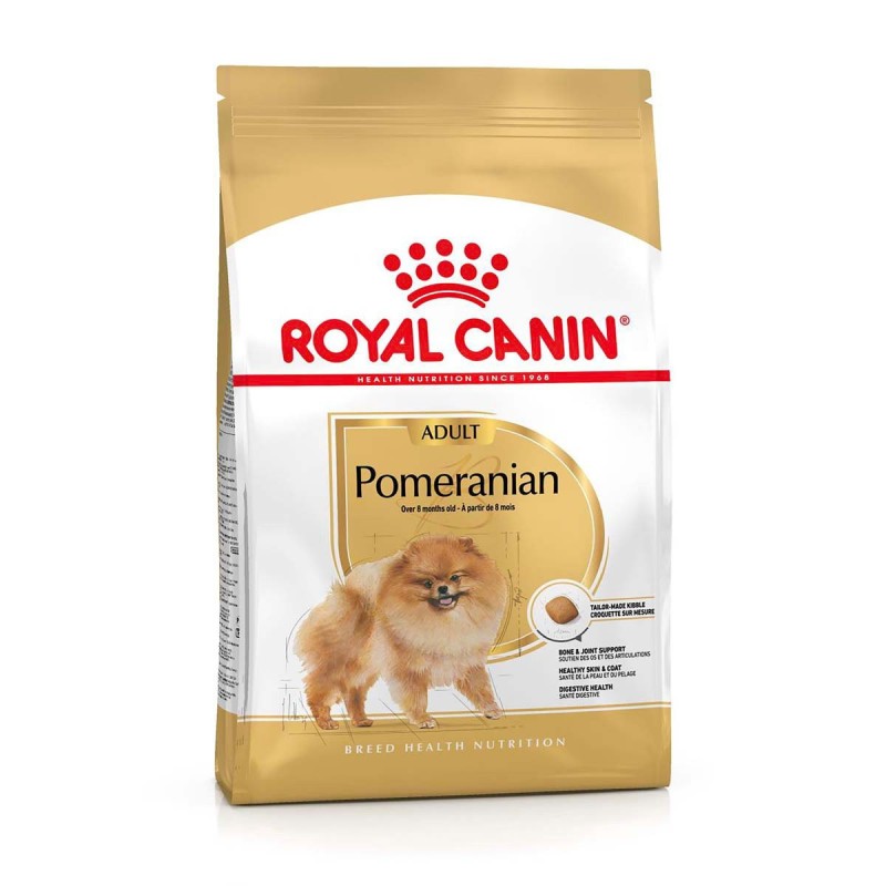 ROYAL CANIN POMERANIAN ADULT Trockennahrung für ausgewachsene Zwergspitze (großer als 8 Monate) 1,5kg