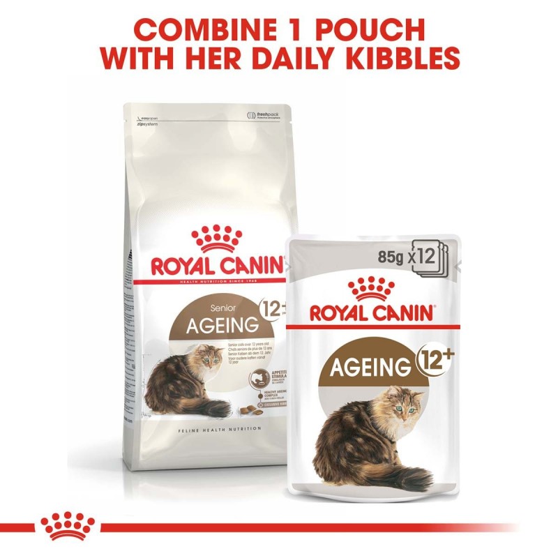 ROYAL CANIN AGEING 12und  Trockenfutter 4kg und  Nassfutter 12x85g