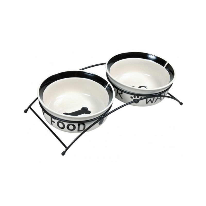 Trixie Keramiknapf-Set Eat on Feet mit Ständer 2,6l/25cm