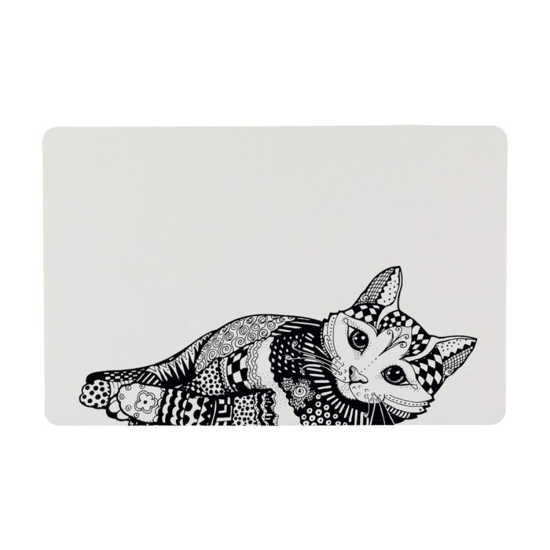 Trixie Napfunterlage Zentangle 44×28cm weiß/schwarz