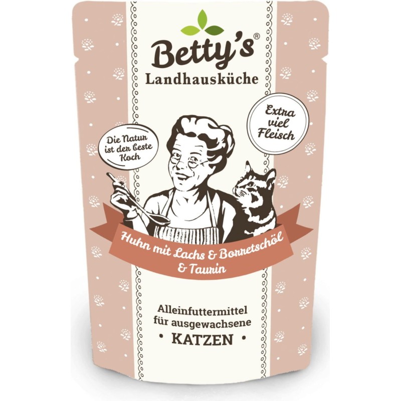 Betty's Landhausküche Frischebeutel Huhn & Lachs mit Borretschöl - 100 g