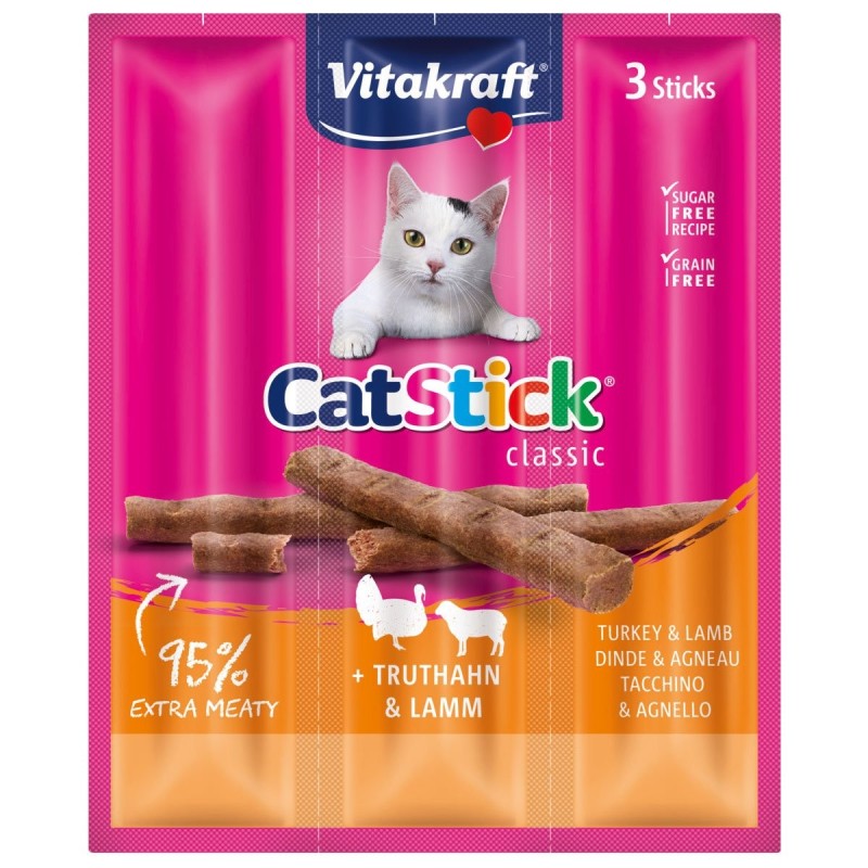 Vitakraft Cat-Stick mini Truthahn / Lamm 10x3 Stück