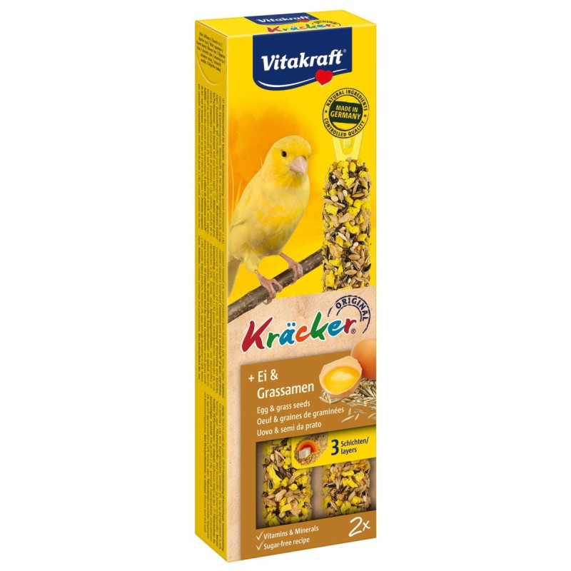 Vitakraft Kräcker mit Ei und Grassamen Kanarien 2 Stück