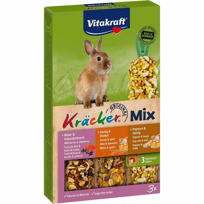 Vitakraft Kräcker Trio Waldbeere Honig Popcorn 3 Stück