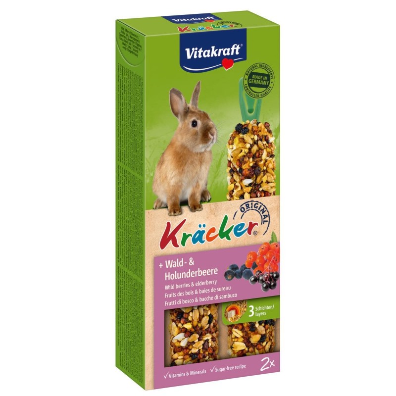 Vitakraft Zwergkaninchen Kräcker mit Wald- / Holunderbeere 2 Stück